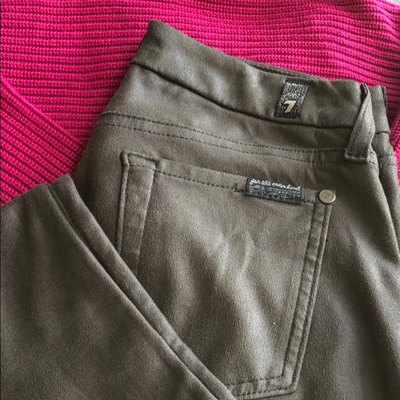 7 For All Mankind Faux Suede Skinny Pant - Picture 2 of 4
